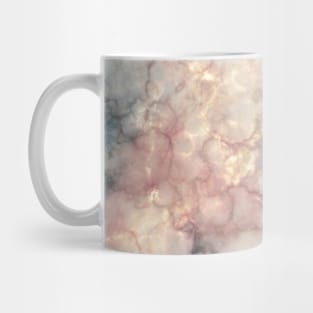 Pink Blue Cream Realistic Marble Pattern Mug